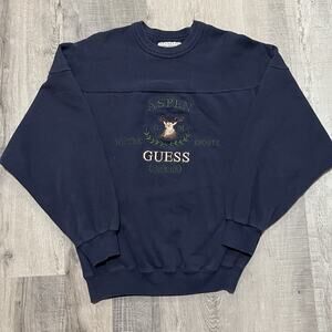 VTG Guess USA Georges Marciano Aspen Winter Sports Colorado Crewneck Sweatshirt